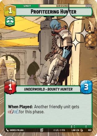 Profiteering Hunter (Hyperspace Foil) | Foil (653)  [A Lawless Time]