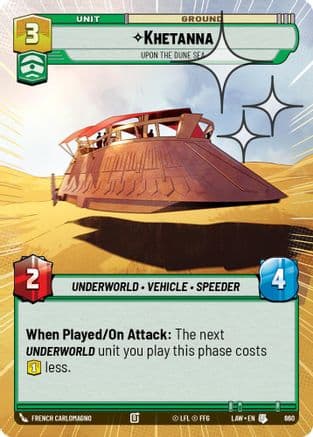 Khetanna - Upon the Dune Sea (Hyperspace Foil) | Foil (660)  [A Lawless Time]