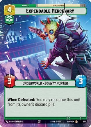 Expendable Mercenary (Hyperspace Foil) | Foil (661)  [A Lawless Time]