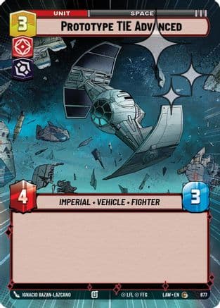 Prototype TIE Advanced (Hyperspace Foil) | Foil (677)  [A Lawless Time]