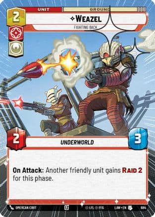 Weazel - Fighting Back (Hyperspace Foil) | Foil (684)  [A Lawless Time]