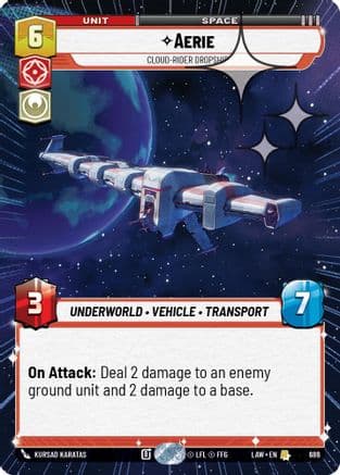 Aerie - Cloud-Rider Dropship (Hyperspace Foil) | Foil (686)  [A Lawless Time]