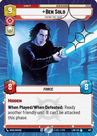Ben Solo - Facing the Light (Hyperspace Foil) | Foil (687)  [A Lawless Time]