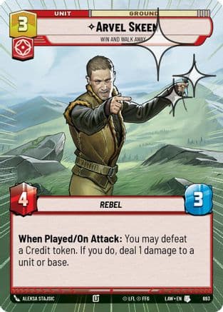 Arvel Skeen - Win and Walk Away (Hyperspace Foil) | Foil (693)  [A Lawless Time]