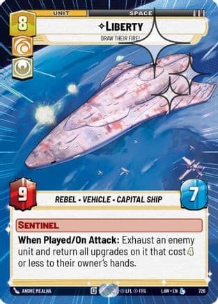 Liberty - Draw Their Fire! (Hyperspace Foil) | Foil (726)  [A Lawless Time]
