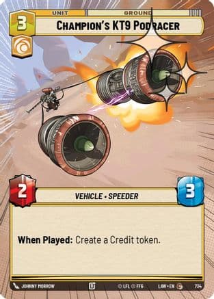 Champion's KT-9 Podracer (Hyperspace Foil) | Foil (734)  [A Lawless Time]