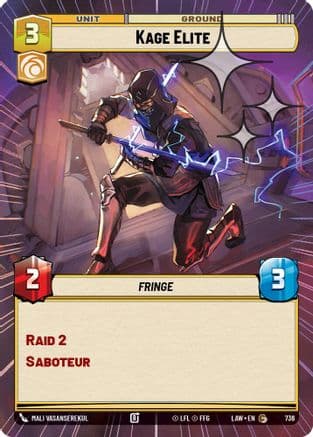 Kage Elite (Hyperspace Foil) | Foil (736)  [A Lawless Time]