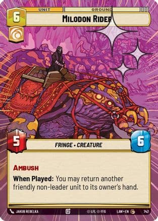 Milodon Rider (Hyperspace Foil) | Foil (742)  [A Lawless Time]