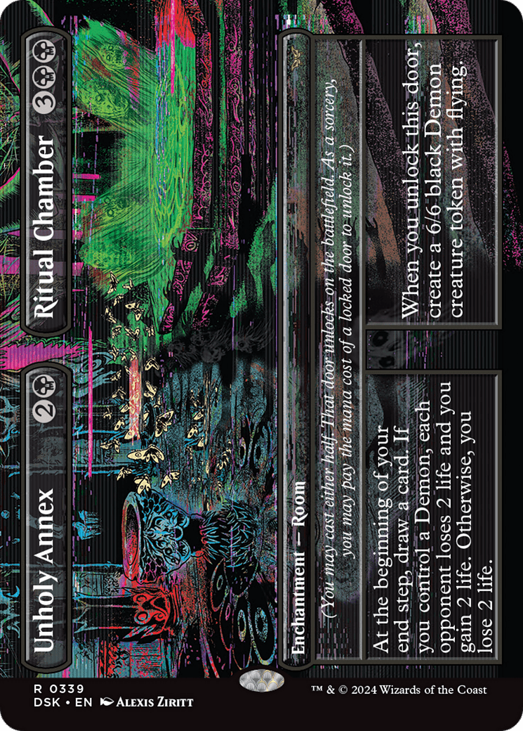 Unholy Annex // Ritual Chamber (Borderless) [Duskmourn: House of Horror] Foil
