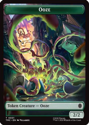 Ooze // Clue Double-Sided Token |  (1 // 2) [Commander: Teenage Mutant Ninja Turtles]