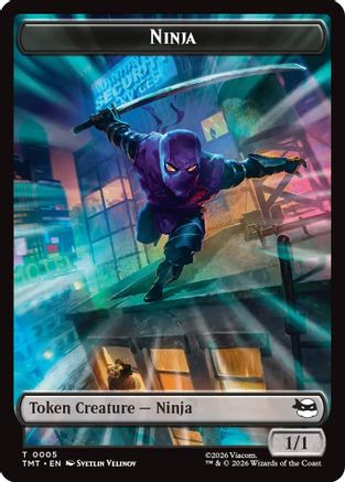Ninja // Food Double-Sided Token |  (5 // 8) [Teenage Mutant Ninja Turtles]