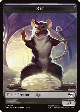 Rat // Copy Double-Sided Token |  (6 // 1) [Teenage Mutant Ninja Turtles]