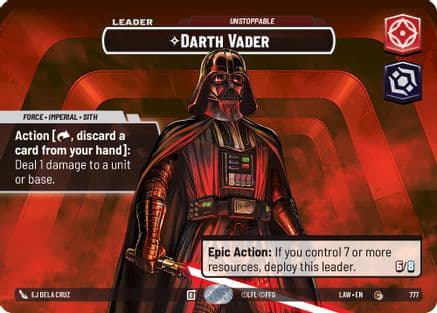 Darth Vader - Unstoppable (Showcase) | Foil (777)  [A Lawless Time]