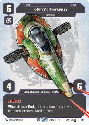 Fett's Firespray - In Pursuit (Prestige) |  (814)  [A Lawless Time]
