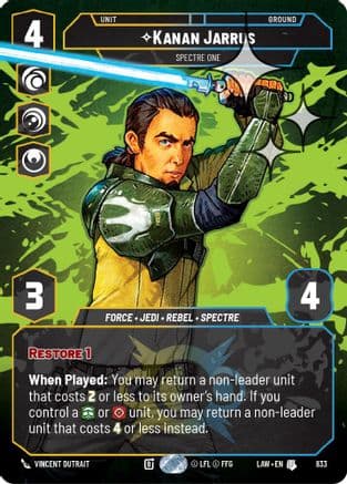 Kanan Jarrus - Spectre One (Prestige Foil) | Foil (833)  [A Lawless Time]