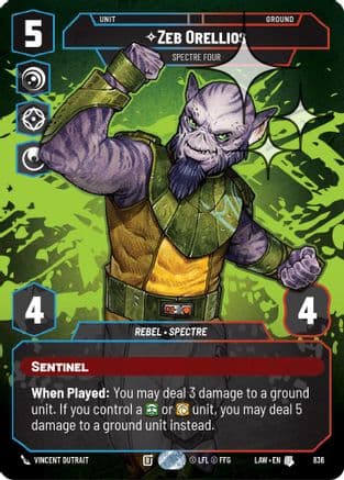 Zeb Orellios - Spectre Four (Prestige Foil) | Foil (836)  [A Lawless Time]