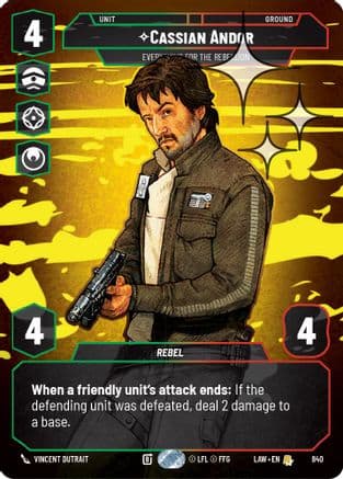 Cassian Andor - Everything for the Rebellion (Prestige Foil) | Foil (840)  [A Lawless Time]