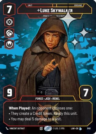 Luke Skywalker - Profit or Be Destroyed (Prestige Foil) | Foil (845)  [A Lawless Time]