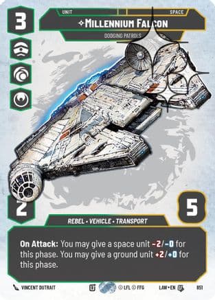 Millennium Falcon - Dodging Patrols (Prestige Foil) | Foil (851)  [A Lawless Time]