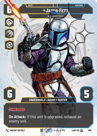 Jango Fett - Wily Mercenary (Prestige Foil) | Foil (856)  [A Lawless Time]
