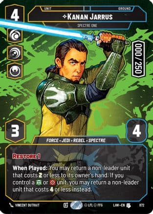Kanan Jarrus - Spectre One (Serialized) | Foil (872)  [A Lawless Time]