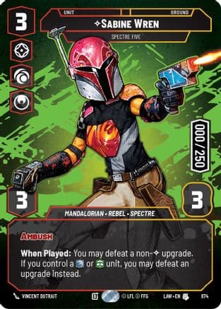 Sabine Wren - Spectre Five (Serialized) | Foil (874)  [A Lawless Time]