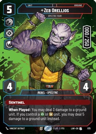 Zeb Orellios - Spectre Four (Serialized) | Foil (875)  [A Lawless Time]