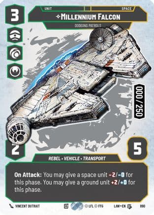 Millennium Falcon - Dodging Patrols (Serialized) | Foil (890)  [A Lawless Time]