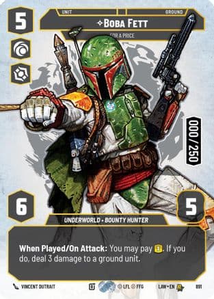 Boba Fett - For a Price (Serialized) | Foil (891)  [A Lawless Time]