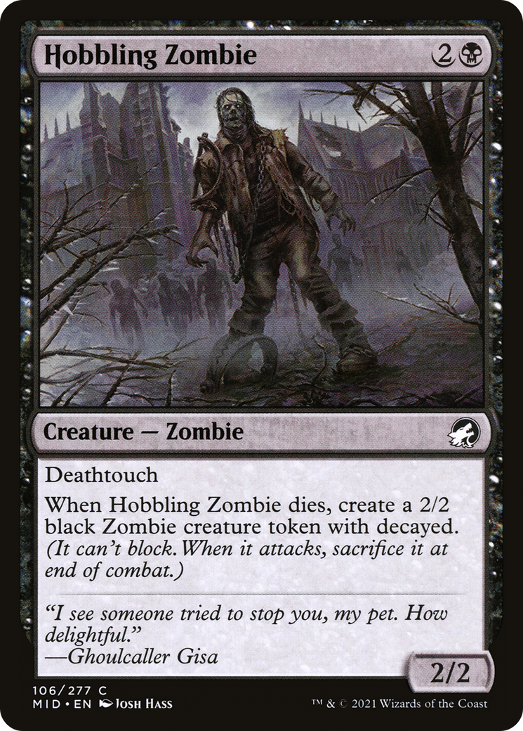 Hobbling Zombie [Innistrad: Midnight Hunt] Foil