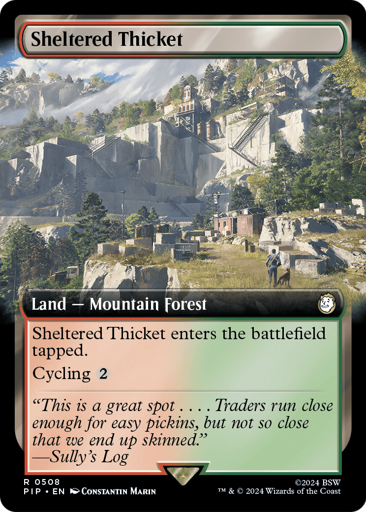 Sheltered Thicket (Extended Art) [Fallout] Foil