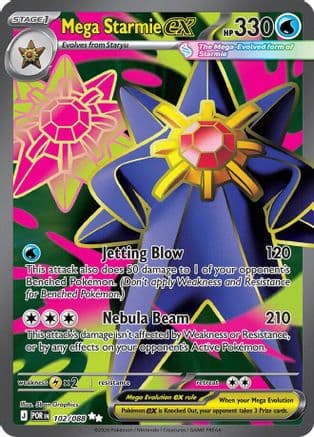 Mega Starmie ex 102/088 - ME03 Perfect Order Holofoil