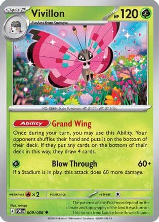 Vivillon 009- ME03 Perfect Order Reverse Holofoil