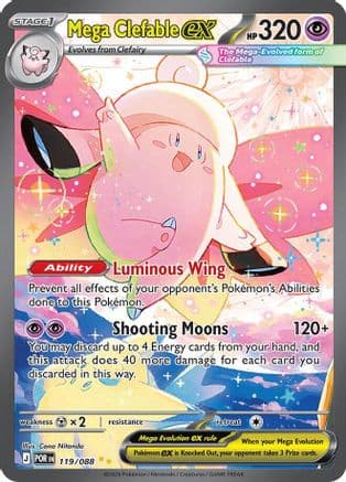 Mega Clefable ex 119/088 - ME03 Perfect Order Holofoil