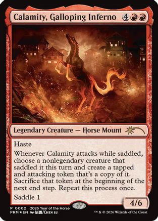 Calamity, Galloping Inferno (Year of the Horse 2026) |  Foil (002) [Standard Showdown Promos]