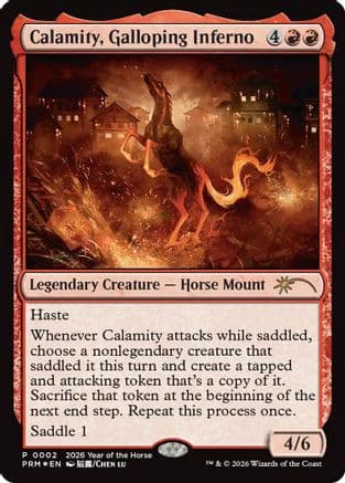 Calamity, Galloping Inferno (Year of the Horse 2026) |  Foil (002) [Standard Showdown Promos]