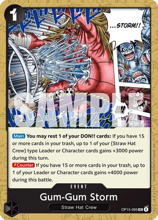 Gum-Gum Storm (OP15-095) - Adventure on Kami's Island