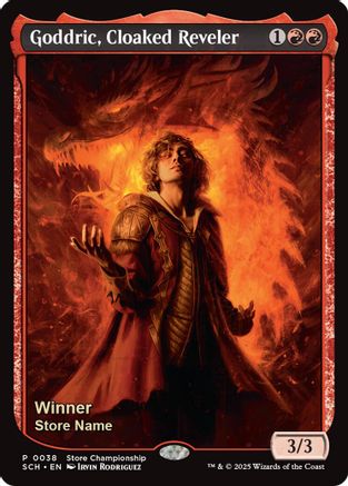 Goddric, Cloaked Reveler (Winner) |  (038) [Game Day & Store Championship Promos]