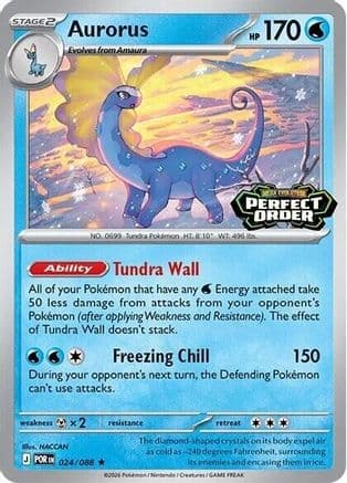 Aurorus (Perfect Order Stamped) 024- Miscellaneous Cards & Products Holofoil