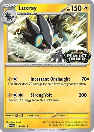 Luxray (Perfect Order Stamped) 028- Miscellaneous Cards & Products Holofoil