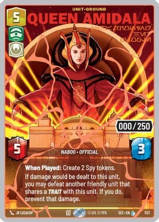 Queen Amidala - Championing Her People (Serialized) (Rose Gold) | Foil (1127)  [Secrets of Power]