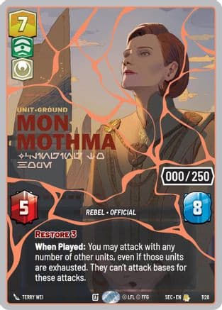 Mon Mothma - Clinging to Hope (Serialized) (Rose Gold) | Foil (1128)  [Secrets of Power]