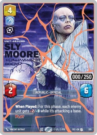 Sly Moore - Witness to Power (Serialized) (Rose Gold) | Foil (1131)  [Secrets of Power]