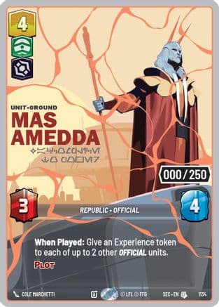 Mas Amedda - Accomplice to Power (Serialized) (Rose Gold) | Foil (1134)  [Secrets of Power]