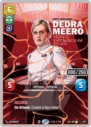 Dedra Meero - With Verifiable Data (Serialized) (Rose Gold) | Foil (1135)  [Secrets of Power]