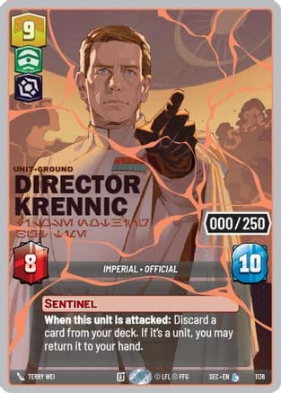 Director Krennic - I Lose Nothing But Time (Serialized) (Rose Gold) | Foil (1136)  [Secrets of Power]