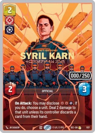 Syril Karn - Where Is He? (Serialized) (Rose Gold) | Foil (1137)  [Secrets of Power]