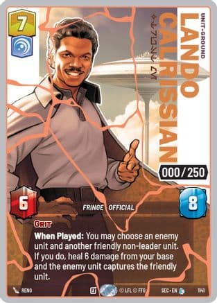 Lando Calrissian - Trust Me (Serialized) (Rose Gold) | Foil (1141)  [Secrets of Power]