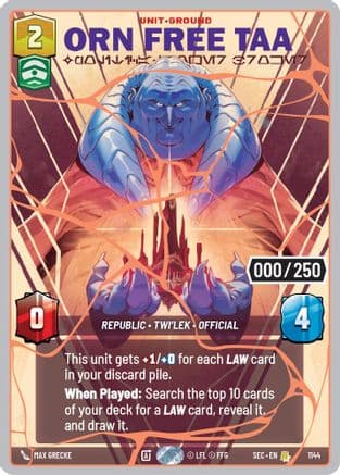 Orn Free Taa - Political Power Broker (Serialized) (Rose Gold) | Foil (1144)  [Secrets of Power]