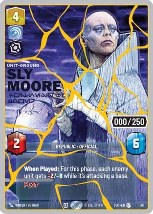 Sly Moore - Witness to Power (Serialized) (Gold) | Foil (1131)  [Secrets of Power]